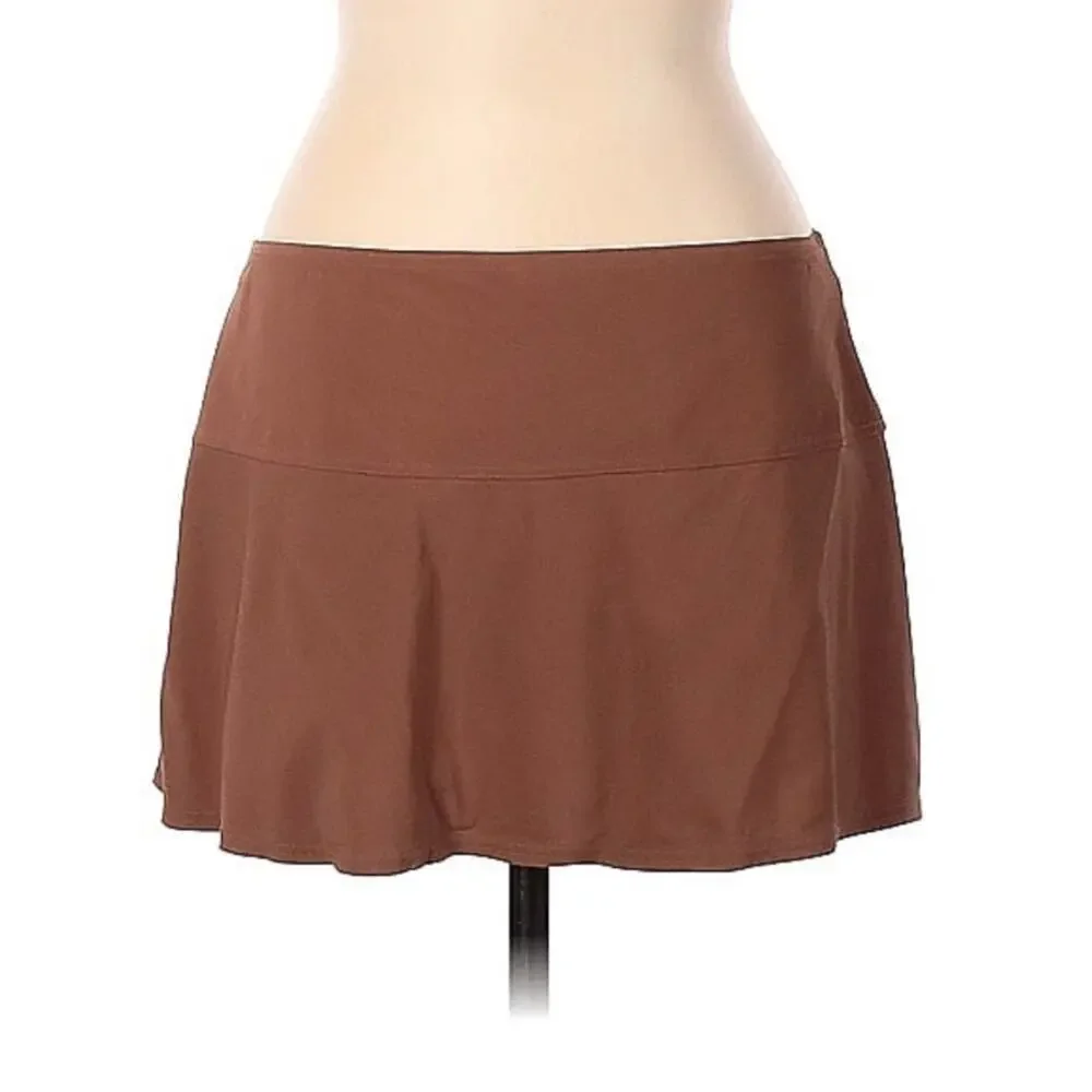 VS Victoria's Secret chocolate and blue swim skirt, size L‎